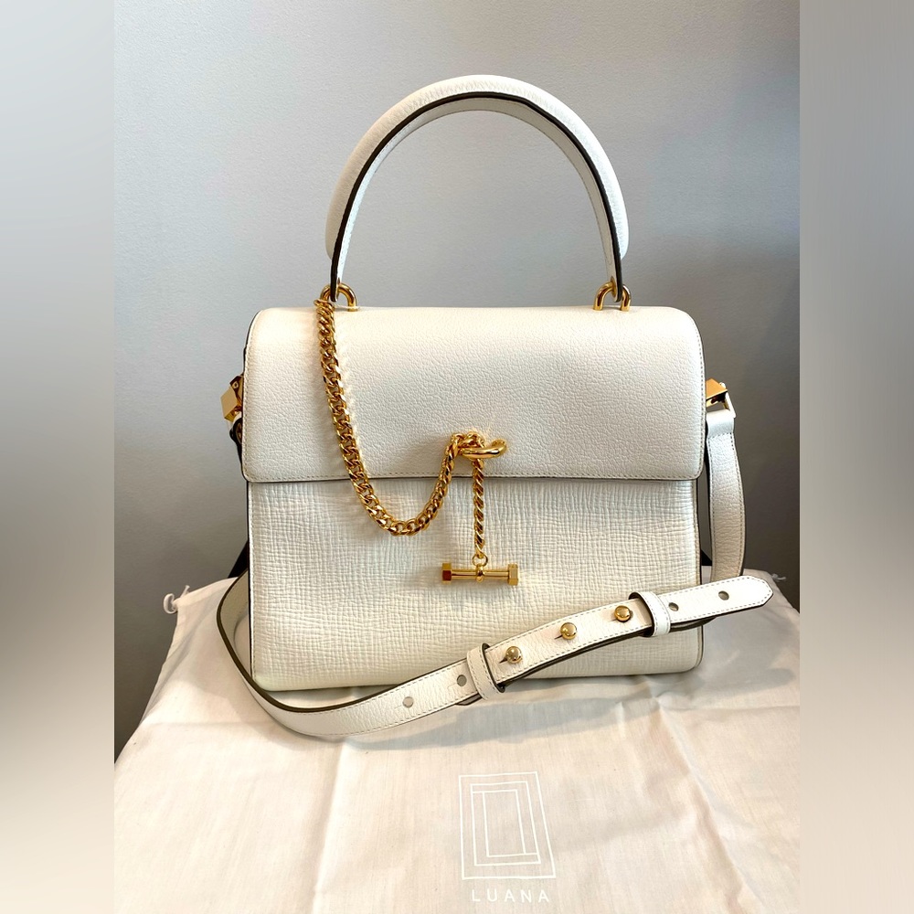 NWT Luana Italy Paley White Satchel